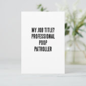 私の役職?プロフェッショナルウンチパトロール サンキューカード (スタンド正面)