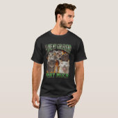 私の彼女が好きな面白い猫のミーム 偽物 グラフィック Tシャツ (正面フル)