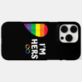 私の彼女は私のマッチングはプライドレズビアンcoupl Case-Mate iPhoneケース (裏面 (横))