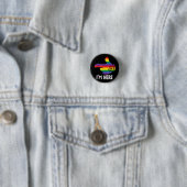 私の彼女 レズビアン カップル レインボー LGBT Pride  楽しい 缶バッジ (インサイチュ)