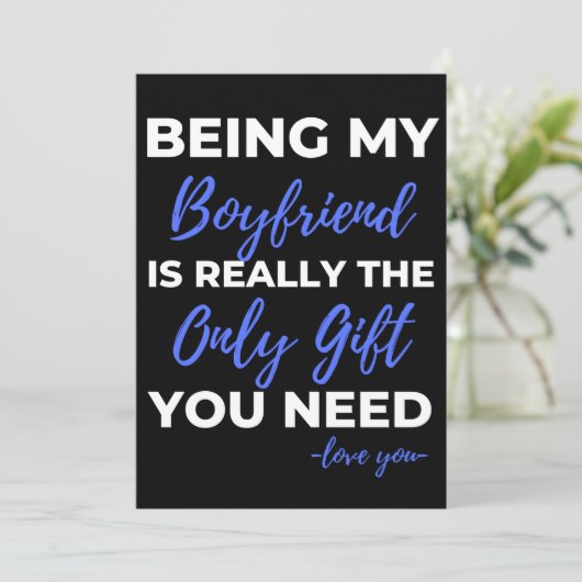 私の彼氏が唯一の贈り物 サンキューカード (スタンド正面)