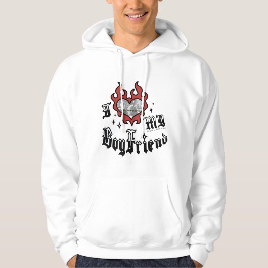 私の彼氏が大好き - 赤 - DingusDesign  パーカ (正面)