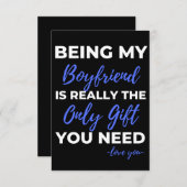 私の彼氏は本当に唯一の贈り物だ サンキューカード (正面/裏面)
