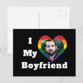 私の彼氏を愛してる ゲイプライド LGBTQ オーダーメイド フォト ポストカード (正面/裏面)