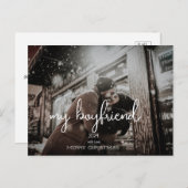 私の彼氏メリークリスマス休暇の願い写真 ポストカード (正面/裏面)