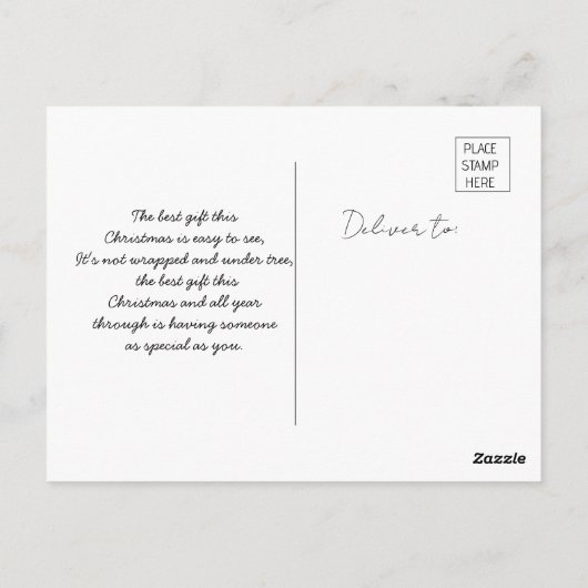 私の彼氏メリークリスマス休暇の願い写真 ポストカード (裏面)