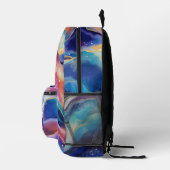 私の後ろの人間にバックパックカスタム-銀河系 プリントバックパック (右)