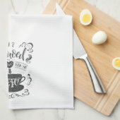 私の後を追ハートとそれが私をコーヒーに導いた キッチンタオル (四つ折り)