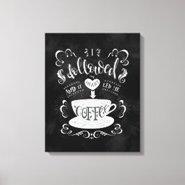 私の後を追ハートとそれが私をコーヒーに導いた キャンバスプリント