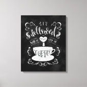 私の後を追ハートとそれが私をコーヒーに導いた キャンバスプリント (正面)