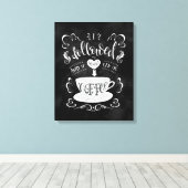 私の後を追ハートとそれが私をコーヒーに導いた キャンバスプリント (インサイチュ (ウッドフロア))