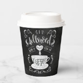 私の後を追ハートとそれが私をコーヒーに導いた 紙コップ (正面)