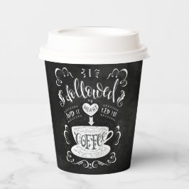 私の後を追ハートとそれが私をコーヒーに導いた 紙コップ