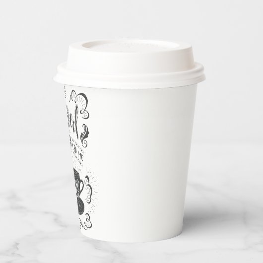 私の後を追ハートとそれが私をコーヒー紙に導いた 紙コップ (左)