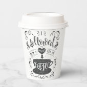 私の後を追ハートとそれが私をコーヒー紙に導いた 紙コップ (正面)