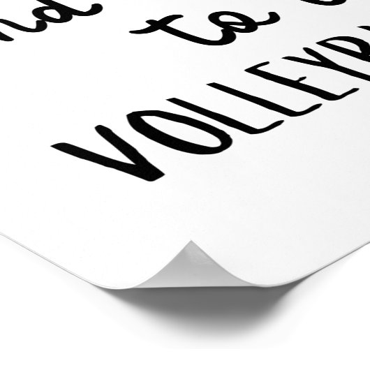 私の後を追ハートと私はバレーボールに行った ポスター (角)