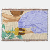 私の後を追ハートと私はビーチに導いた スローブランケット (正面)