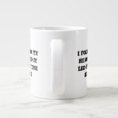 私の後を追ハートは私を空港へと導いた ジャンボコーヒーマグカップ (裏面)