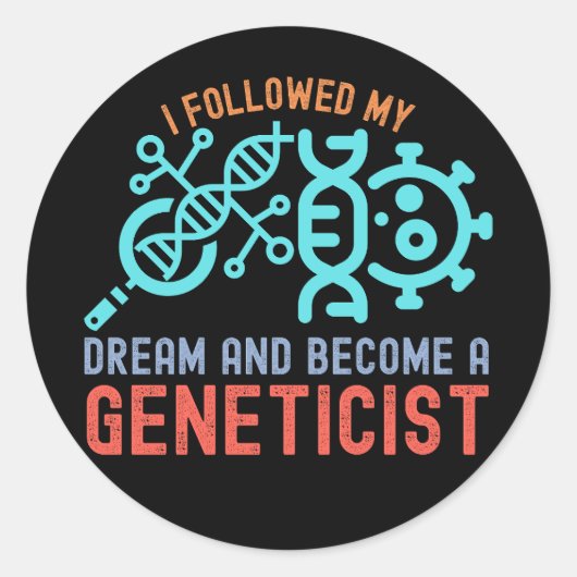 私の後を追夢と遺伝学者になる ラウンドシール (正面)