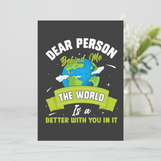 私の後親愛ろの人は世界がより良い場所である サンキューカード (スタンド正面)