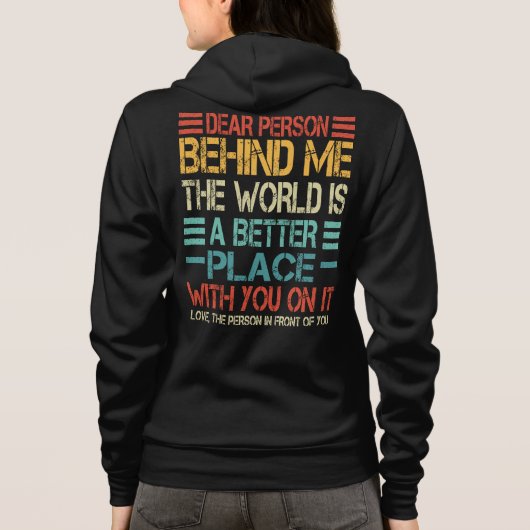 私の後親愛ろの人フルジップフード付きスウェットシャツ パーカ (裏面)