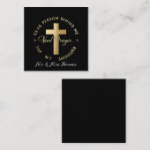 私の後親愛ろの人：必要な祈りの言葉タップ私の肩 スクエア名刺 (正面/裏面)