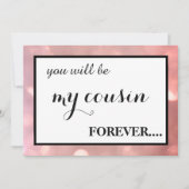 私の後輩の新婦付添人ですか。 招待状 (正面)