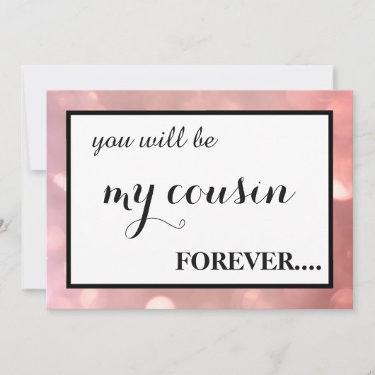 私の後輩の新婦付添人ですか。 招待状 (正面)