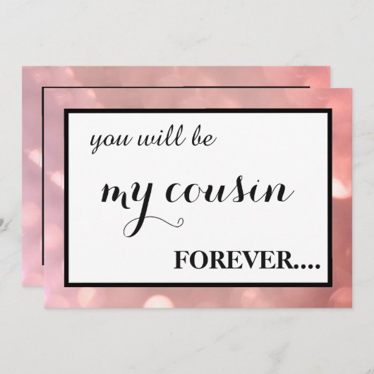 私の後輩の新婦付添人ですか。 招待状 (正面/裏面)