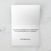 私の後輩の新婦付添人の要求カードがあって下さい 招待状 (内部)