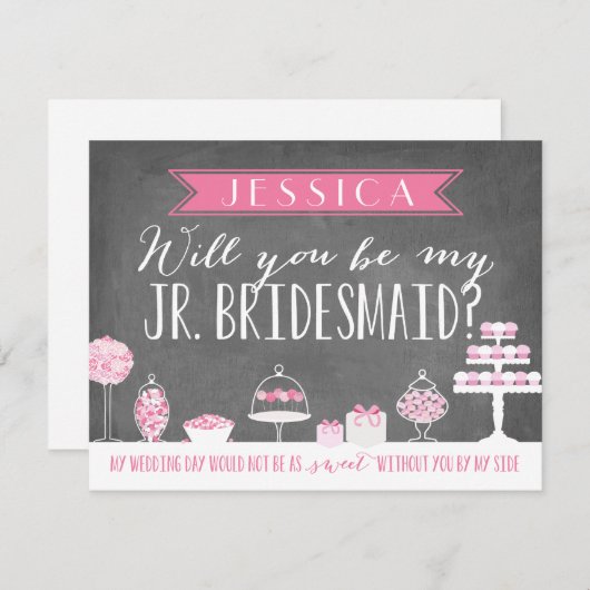 私の後輩の新婦付添人|の新婦付添人です 招待状 (正面/裏面)