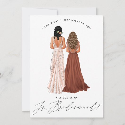 私の後輩の花嫁のメイドになってくれない?ガウンの女の子 招待状 (正面)