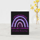 私の従兄弟のために紫を着る オーバードーズ認識の日々 カード (黄色い花)