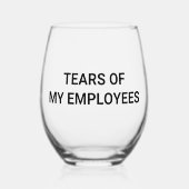私の従業員の涙 ステムなしワイングラス (正面)