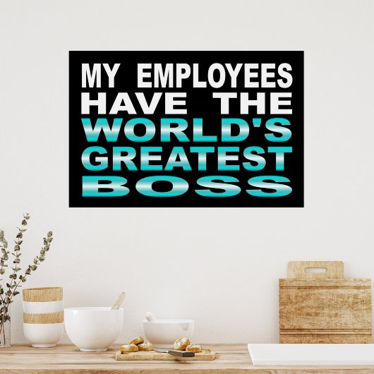 私の従業員は世界一のボスを持つ ポスター (キッチン)