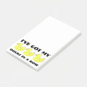 私の得アヒルは列のゴムダッキー(アヒルちゃん)の後に ポストイット (アングル)