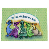 私の得アヒルは行の大きな抱き枕 ラージペーパーバッグ (正面)