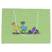 私の得アヒルは行の大きな抱き枕 ラージペーパーバッグ (裏面)