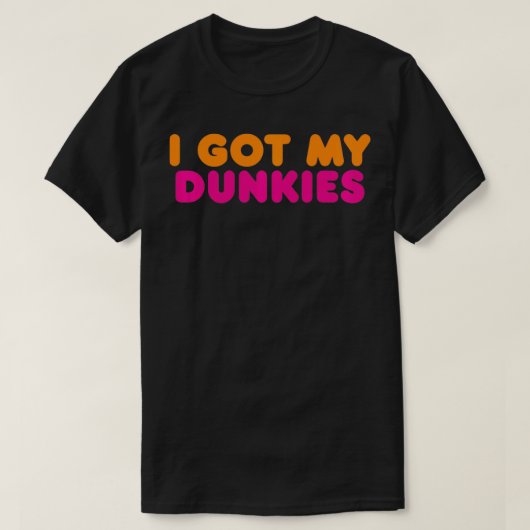 私の得ダンキーのスラングのコーヒー私のダンキ得ーがある Tシャツ (デザイン正面)