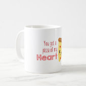 私の得ハートのピザかわいいピザパン コーヒーマグカップ (正面左)