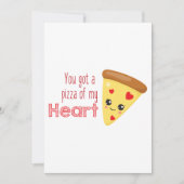 私の得ハートのピザかわいいピザパン 招待状 (正面)