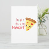 私の得ハートのピザかわいいピザパン 招待状 (スタンド正面)