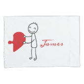 私の得ハートの断片 – 彼と彼女 枕カバー (正面右)