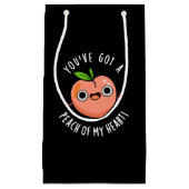 私の得ハートの桃を持っているプンダークBG スモールペーパーバッグ (正面)