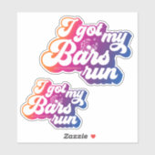 私の得バー走 – ピンクのビニールステッカー シール (シート)