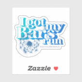 私の得バー走- Blue Vinyl Stickers シール (シート)