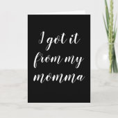 私の得ママ母の日から カード (正面)