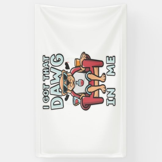 私の得中の犬はクラシックTシャツ(5) 横断幕 (縦)