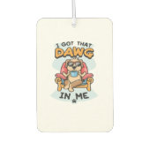 私の得中の犬はクラシックTシャツ(6) カーエアーフレッシュナー (正面)