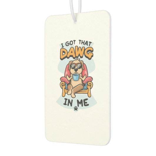 私の得中の犬はクラシックTシャツ(6) カーエアーフレッシュナー (左)